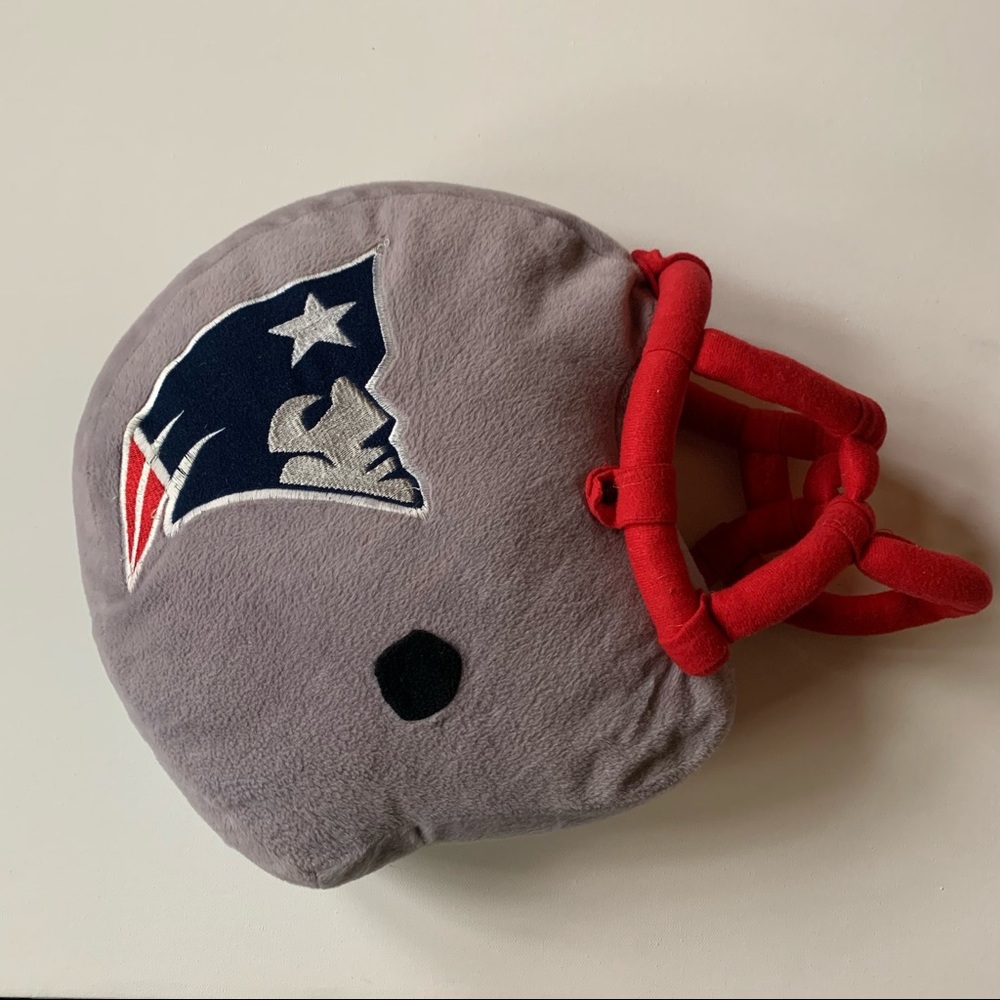 New England Patriots Football Helmet Throw Pillow